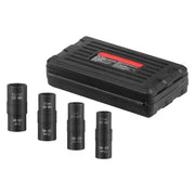 Charger l'image dans la visionneuse de galerie, Amocart Lug Nut Impact Socket Set 1/2 in Drive Metric SAE 6-Point Flip Socket Set 4 Total Lug Nut Sizes CR-MO Wheel Socket Set
