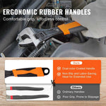 Amocart 8-Piece Pliers Set High Carbon Steel 12"/10"/8" Groove Joint Pliers 8" Linesman's Pliers 8" Long Nose Pliers