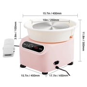 Charger l'image dans la visionneuse de galerie, Amocart Pottery Wheel 11 inch Pottery Forming 450W Electric Wheel for Pottery Direct Drive Ceramic Wheel for DIY Art Craft Blue
