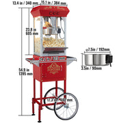 Bild in Galerie-Viewer laden, Amocart 8/12Oz Electric Popcorn Maker Commercial Popper Machine  Automatic Corn Cookware with Scoop Spoon SUS304 Heating Tube
