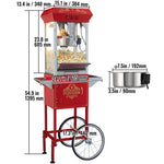 Amocart 8/12Oz Electric Popcorn Maker Commercial Popper Machine  Automatic Corn Cookware with Scoop Spoon SUS304 Heating Tube