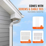 Amocart Mini Split Line Set Cover PVC Decorative Pipe Line Cover For Air Conditioner Easy to Install Paintable for Heat Pump