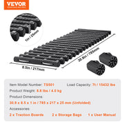 Bild in Galerie-Viewer laden, Amocart 10 TON Traction Boards with PP Material Recovery Boards for Off-road Vehicle Car Pickup SUV RV Pair Tire Traction Mats
