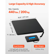 Load image into Gallery viewer, Amocart 440lbs/200kg Digital Postal Scale 0.35oz/3.5oz Dual Accuracy Weight Scale with Hold/Tare Function for Packages Postage
