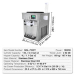 Amocart 4L Commercial Ice Cream MachineSingle Flavor Countertop Soft Serve Ice Cream Maker Touch Screen Auto Clean Pre-cooling