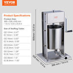 SucceBuy Manual Sausage Stuffer 7 L / 15 LBS Vertical Food-Grade 304 Stainless Steel for Home Kitchen Restaurant 23.2lbs