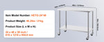 Amocart Stainless Steel Work Table 500 LBS Load Capacity w/4 Wheels 3 Adjustable Height Levels Heavy Duty Food Prep Worktable