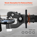 Amocart 20000/30000Lbs Pintle Hook Trailer Receiver Hooks Combination 2-5/16in Hitch Ball fits 2.5-3in Lunette Ring for Truck