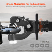 Bild in Galerie-Viewer laden, Amocart 20000/30000Lbs Pintle Hook Trailer Receiver Hooks Combination 2-5/16in Hitch Ball fits 2.5-3in Lunette Ring for Truck

