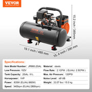 Bild in Galerie-Viewer laden, Amocart Air Compressor 750W/1450W/3000W Oil Free Air Compressor Quiet Portable Compressor Pump for Auto Repair Tire Inflation
