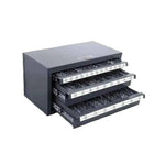 Amocart Steel Drill Dispenser Organizer Cabinet Storage Drill Bit Dispenser Cabinet Three-Drawer Drill Bit Organizer Cabinet