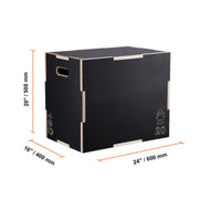 Load image into Gallery viewer, 【From China】Amocart 3 In 1 Plyometric Jump Box Wooden Plyo Box Black For Home Gym Training Conditioning Strength Training
