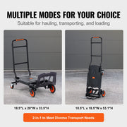 Charger l'image dans la visionneuse de galerie, Amocart 300 lbs Folding Hand Truck Aluminum Lightweight Platform Cart Portable Telescopic Utility Dolly for Moving Shopping
