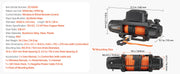 Load image into Gallery viewer, Amocart 10000/12000/13500 lbs Electric Winch 12V DC Truck Car Winch with 90 ft Synthetic Rope for Towing Off-Road SUV Jeep
