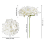 Amocart Artificial Flowers Real Looking White Silk Fake Hydrangea Bulk Faux Bridal Shower with Stem for DIY Wedding Bouquets