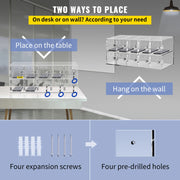 Charger l'image dans la visionneuse de galerie, Amocart Cell Phone Storage Locker 10/20 Slots Acrylic Material w/ Door Locks &amp;Keys Wall-Mounted Cabinet Pocket Office Classroom
