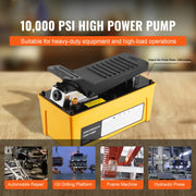 Bild in Galerie-Viewer laden, Amocart 10,000PSI Air Hydraulic Pump 0.42 Gal Reservoir Treadle Foot Pump for Automobile Repair Frame Machine &amp; Hydraulic Press
