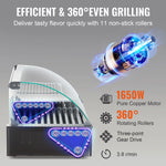 Amocart 5/7/11 Rods Commercial Hot Dog Roller Electric Sausage Maker Barbecue Grill Machine for Camping Party Home Appliance