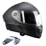 Amocart Full Face Motorcycle Helmet Smart Street ABS & High Density Helmet with Bluetooth Slot & Interchangeable Len, for Adult