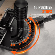 Load image into Gallery viewer, SucceBuy Precision Miter Gauge Standard Slot 3/4'' x 3/8'' Aluminum Alloy Table Saw 24/18/19-35 in Grating 15 Angle Stops DIY
