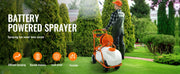 Charger l'image dans la visionneuse de galerie, SucceBuy Battery Powered 15 Gal Garden Weed Sprayer with Wheeled Cart 126FT Hose with Reel 8 Nozzles 2 Wands with Lock for Crop
