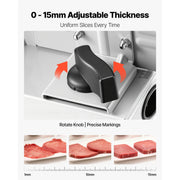 Charger l'image dans la visionneuse de galerie, Amocart 200W Meat Slicer 7.5" Electric Deli Slicer with 2 SUS420 Blades &amp; 0-0.6" Adjustable Thickness for Frozen Meat Ham Steak
