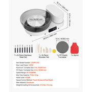 Charger l'image dans la visionneuse de galerie, Amocart 450W Pottery Wheel 14" and 11" Turntables with Foot Pedal 30-300 RPM Adjustable Speed for Beginners DIY Clay Art Craft
