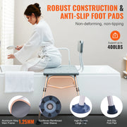 Charger l'image dans la visionneuse de galerie, Amocart Tub Transfer Bench for Bathtub Shower Seats Lightweight Shower Bench with Non-Slip Bath Seats with Armrest and Backrest
