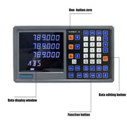 Load image into Gallery viewer, Ultra-accurate Dro NT800 3 Axis Kit AC90-260V &amp; 50-1000mm Linear Glass Scale Encoder Digital  Ruler for Lathe Milling Machines
