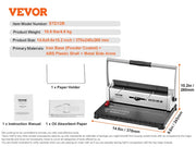 Charger l'image dans la visionneuse de galerie, Amocart Coil Spiral Binding Machine Manual Book Maker 34-Holes Binding 120 Sheets Punch Binder w/ Adjustable Coil Binding Spine
