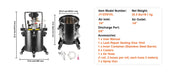 Bild in Galerie-Viewer laden, Amocart Spray Paint Pressure Pot 15L Pressure Pot Tank 60psi Adjustale Pressure Steel Pressure Pot Paint Tank Spray Gun Hose
