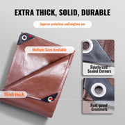 Bild in Galerie-Viewer laden, Amocart Heavy Duty Tarp Waterproof Tear Proof Poly Plastic Tarps Cover Multi-Purpose Outdoor Tarpaulin with Grommets for Truck
