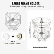 Charger l'image dans la visionneuse de galerie, Amocart Honey Extractor 4/8 2/4 Frame Electric Stainless Steel Honeycomb Spinner Crank Honey Centrifuge Beekeeping Equipment
