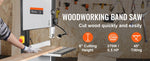 Amocart 10/14Inch Band Saw 2-Speed Continuously Viable Benchtop Bandsaw & Optimized Work Light for Woodworking Aluminum Plastic