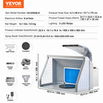 SucceBuy Airbrush Spray Booth Dual-Fans Portable Hobby Airbrush Paint Spray Booth Kit with LED Lights and Exhaust Extension Hose