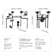 Load image into Gallery viewer, Amocart Electric Drum Set 32 Drum Kits &amp; 480 Sounds, USB MIDI Supported 8 / 10 in Quiet Mesh+10 in Cymbals Drum Sticks Easy Use
