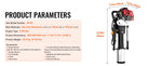 Amocart 37.77cc Gas-Powered T Post Driver 4-Stroke Engine Gasoline Fence Piling Pounder with 3 Post Driving Head(45/55/88 mm)