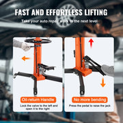 Bild in Galerie-Viewer laden, Amocart Transmission Jack 1322 LBS Hydraulic Telescoping Transmission Jack 32"-67" High Lift Floor Jack Stand Lift Hoist Garage
