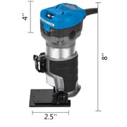 Bild in Galerie-Viewer laden, Amocart 800W Soft Start Compact Router Kit Variable Speed 10000-30000Rpm with Fixed Base, Plunge Base, Tilt Base and Offse Base
