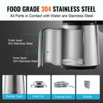 Amocart Water Distiller 4L 1.05 Gallon Pure Water Purifier Filter For Home Countertop750W Distilled Water Maker Stainless Steel