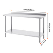 Charger l'image dans la visionneuse de galerie, Amocart Stainless Steel Work Table Commercial Heavy Duty Food Prep Worktable with Adjustable Height for Restaurant Home
