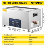 SucceBuy 10L 30L Ultrasonic Cleaner 28/40khz Dual Frequency Digital Portable Washing Machine Ultrasound Cleaner Home Appliance