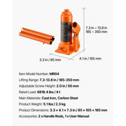 Charger l'image dans la visionneuse de galerie, Amocart 4/6/8 Ton Hydraulic Bottle Jack, Heavy Duty Welded Bottle Jack, for Auto Repair, House Lift and Agricultural Equipment
