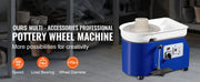Charger l'image dans la visionneuse de galerie, Amocart 11in Pottery Wheel Ceramic Forming Machine Adjustable 60-300RPM Speed Handle Foot Pedal Control ABS Detachable Basin
