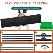 Load image into Gallery viewer, Double-Crossbar Backdrop Background Stand Frame Support System For Photography Photo Studio Video Muslin Green Screen
