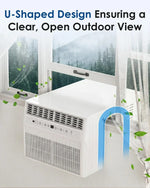 12000 BTU U-Shaped Window AC, Full View, 20% Airflow, Ultra Quiet & Upgraded Panel, Custom