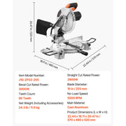 Charger l'image dans la visionneuse de galerie, Amocart Sliding Compound Miter Saw 12-Inch Blade 15Amp Motor 60-Tooth Corded Double Bevel Sliding Miter Saw LED Alignment
