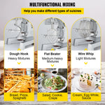 Amocart Electric Dough Machine 10/15/20/30L Stainless Steel Commercial Cream Egg Whisk Mixer Processor Food Stand Blender