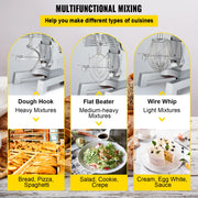 Charger l'image dans la visionneuse de galerie, Amocart Electric Dough Machine 10/15/20/30L Stainless Steel Commercial Cream Egg Whisk Mixer Processor Food Stand Blender
