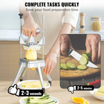 SucceBuy Commercial Vegetable Fruit Dicer Cutter Potato Slicer Chopper 4 Blades & Tray Manual Cutting Machine home appliance